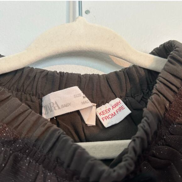 Zara Tulle Tassel Sparkle Tutu Skirt – Dark Gray – Toddler Girl 12–18 Months - Picture 4 of 5